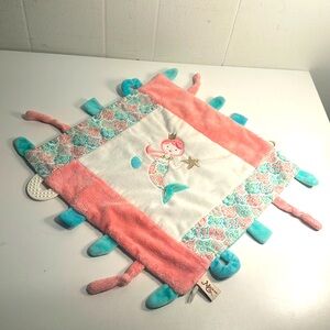 Maison Chic Mermaid Baby Security Blanket Lovey Tags Pink Floral